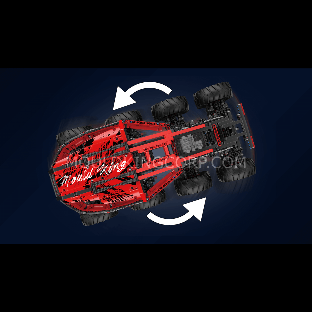 Mould King 18030 Remote Control Red Firefox Climb Car Building Set | 1,962 PCS
