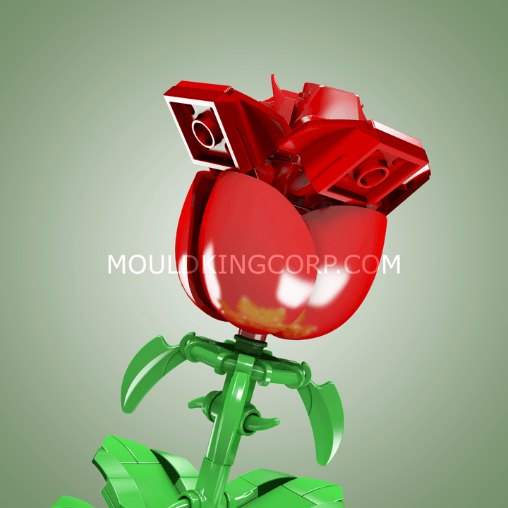 Mould King 24005 Rose Künstliche Dekopflanze Bausatz | 131 Teile