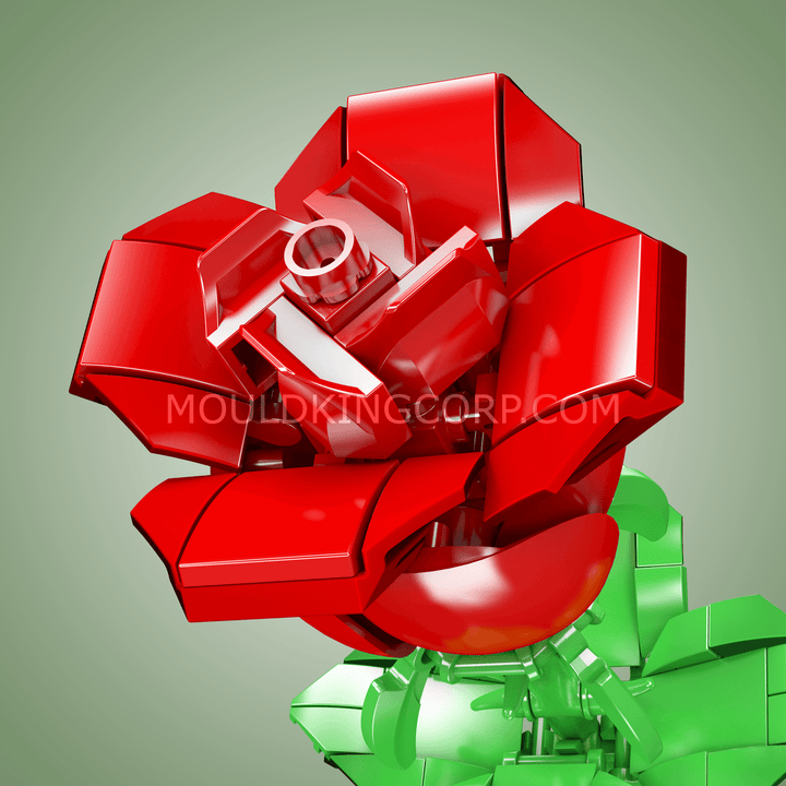 Mould King 24005 Rose Künstliche Dekopflanze Bausatz | 131 Teile