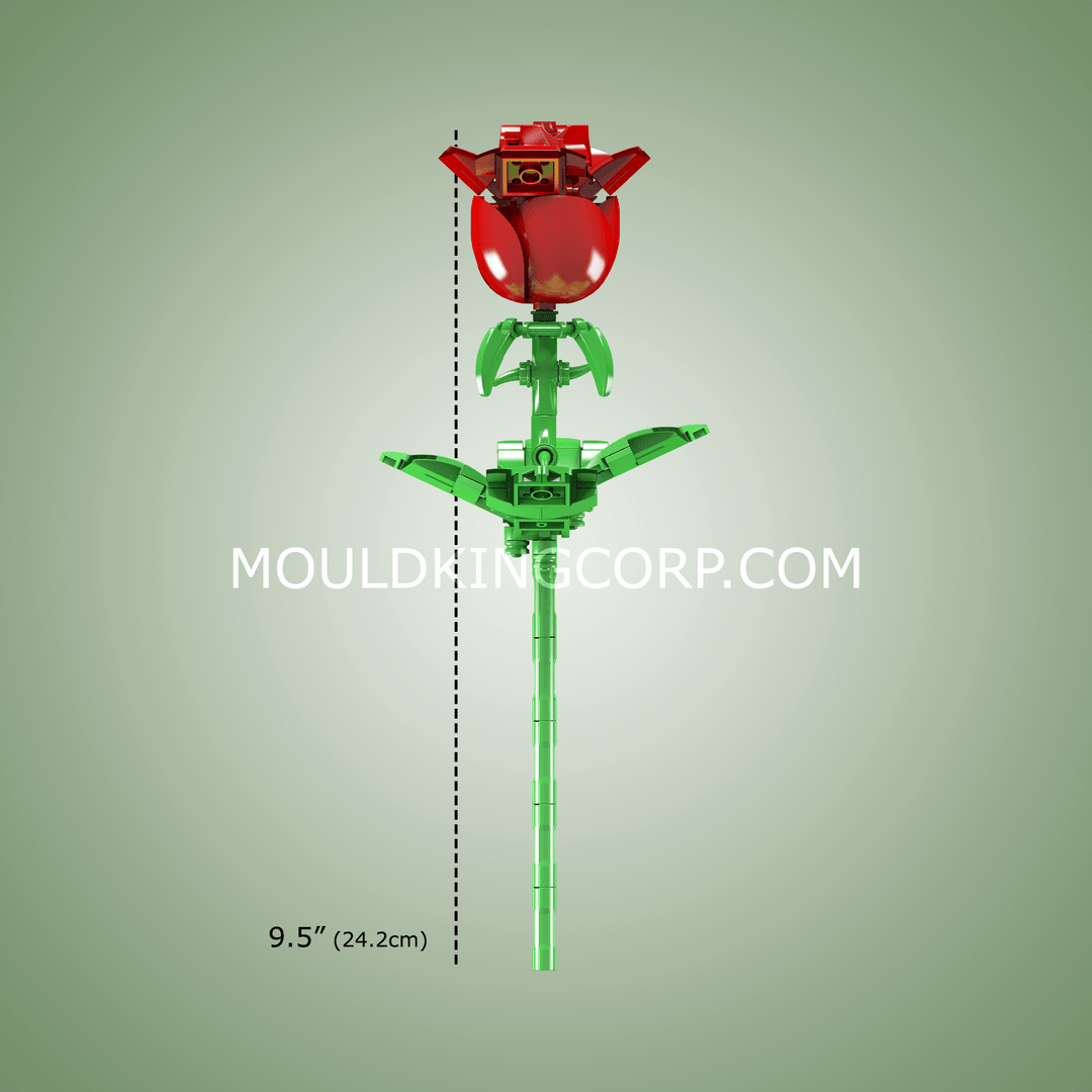Mould King 24005 Rose Künstliche Dekopflanze Bausatz | 131 Teile