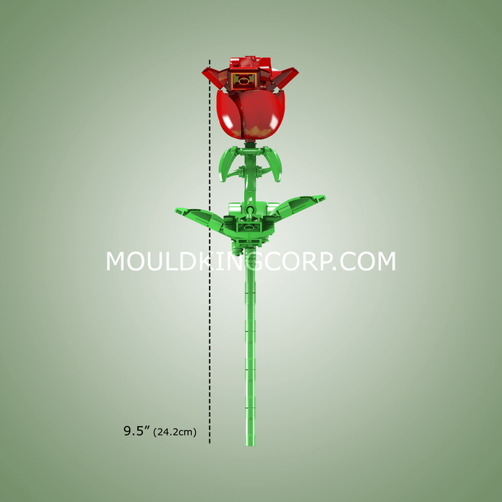 Mould King 24005 Rose Künstliche Dekopflanze Bausatz | 131 Teile
