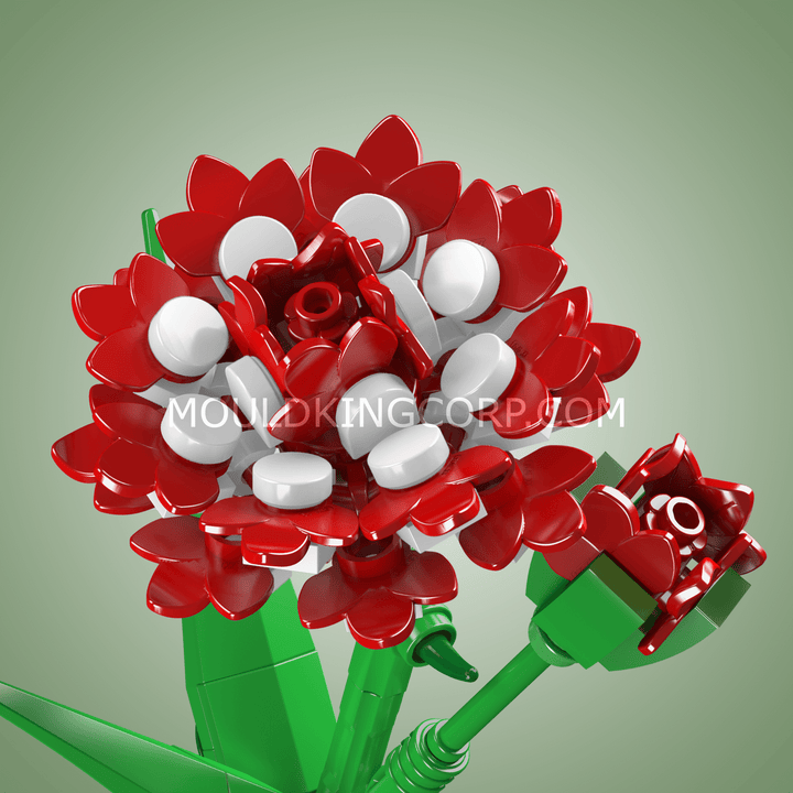 Mould King 24010 Carnation Flower Decor Building Set | 116 PCS