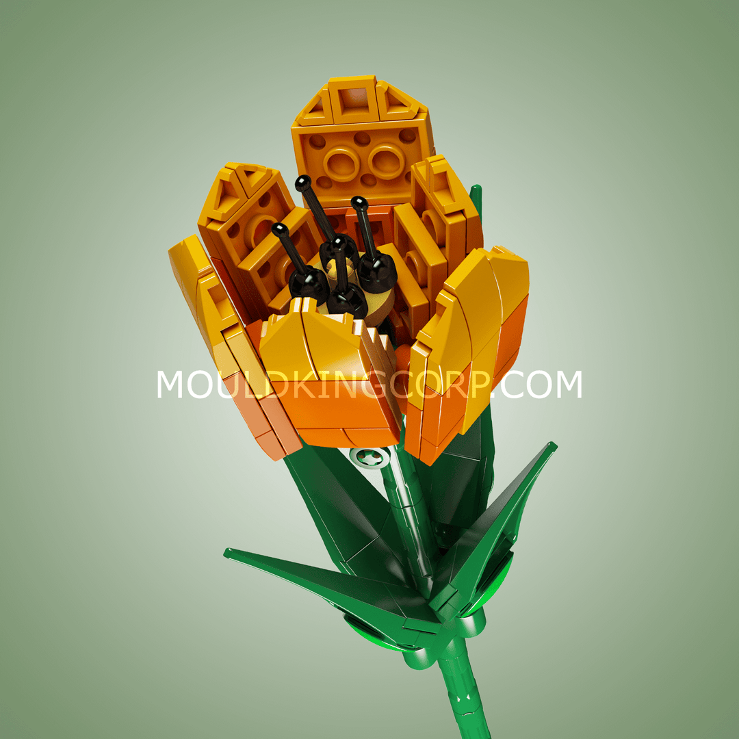 Mould King 24013 Künstliches Tulpenblüten-Bauset | 132 Teile